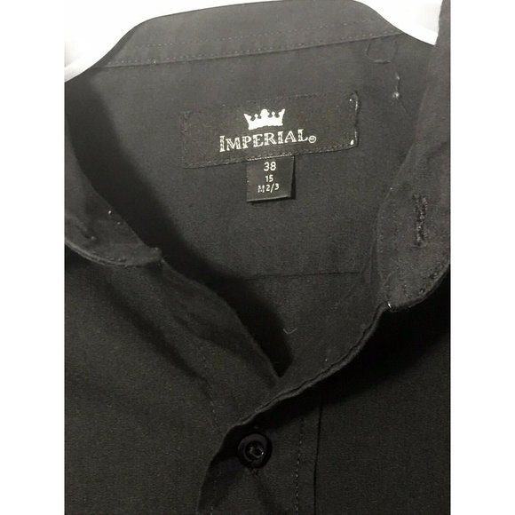 Imperial Black Button-down. 38/15 M2/3 Very Good condition - Picture 2 of 10